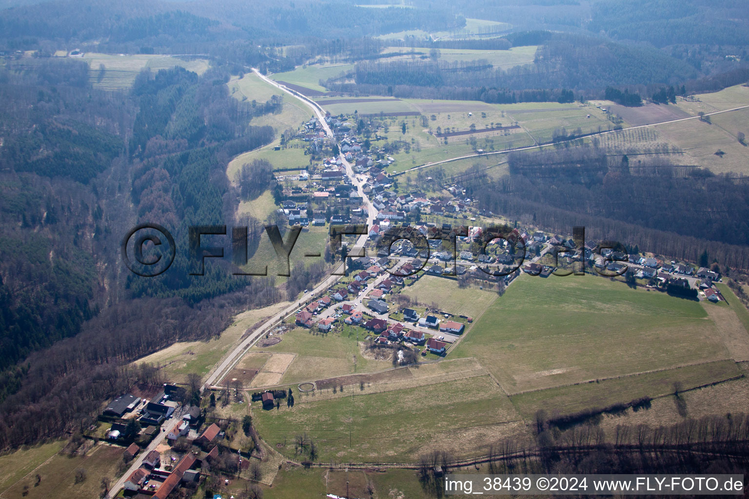 Vue aérienne de Trulben dans le département Rhénanie-Palatinat, Allemagne