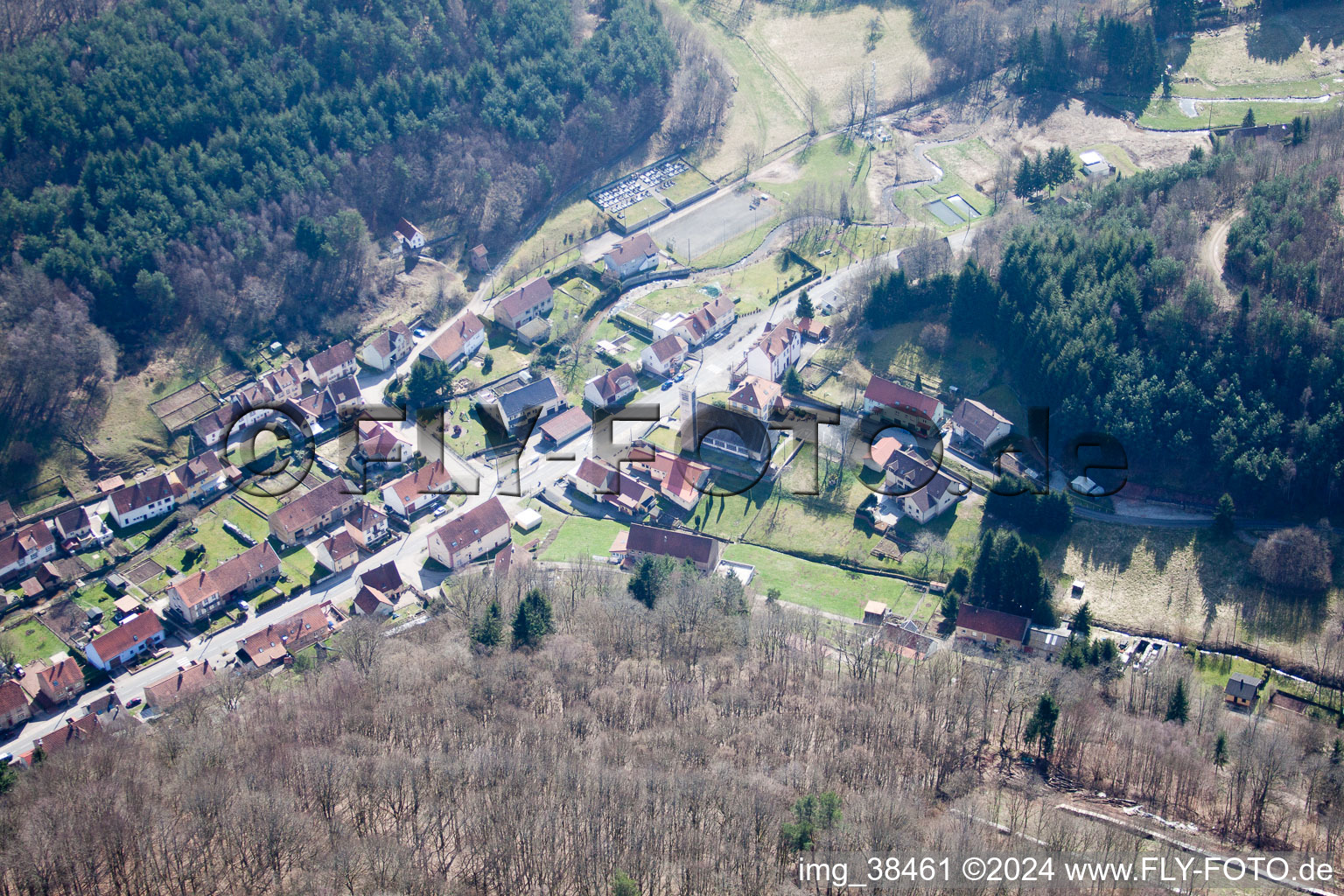 Hanviller dans le département Moselle, France d'en haut