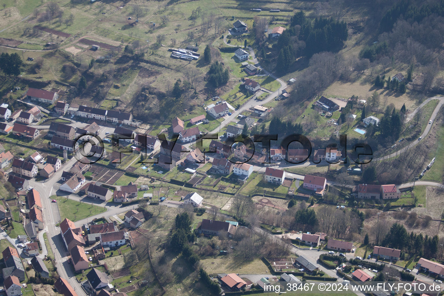 Schorbach dans le département Moselle, France hors des airs