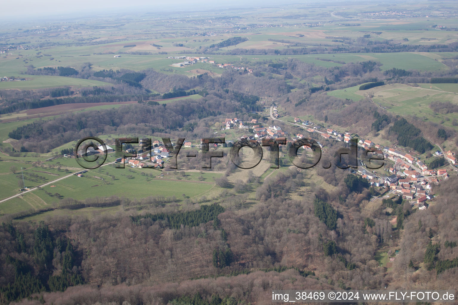 Hottviller dans le département Moselle, France d'en haut