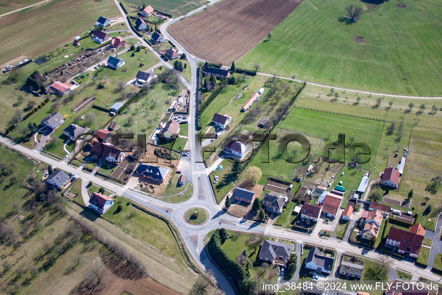 Butten dans le département Bas Rhin, France d'en haut