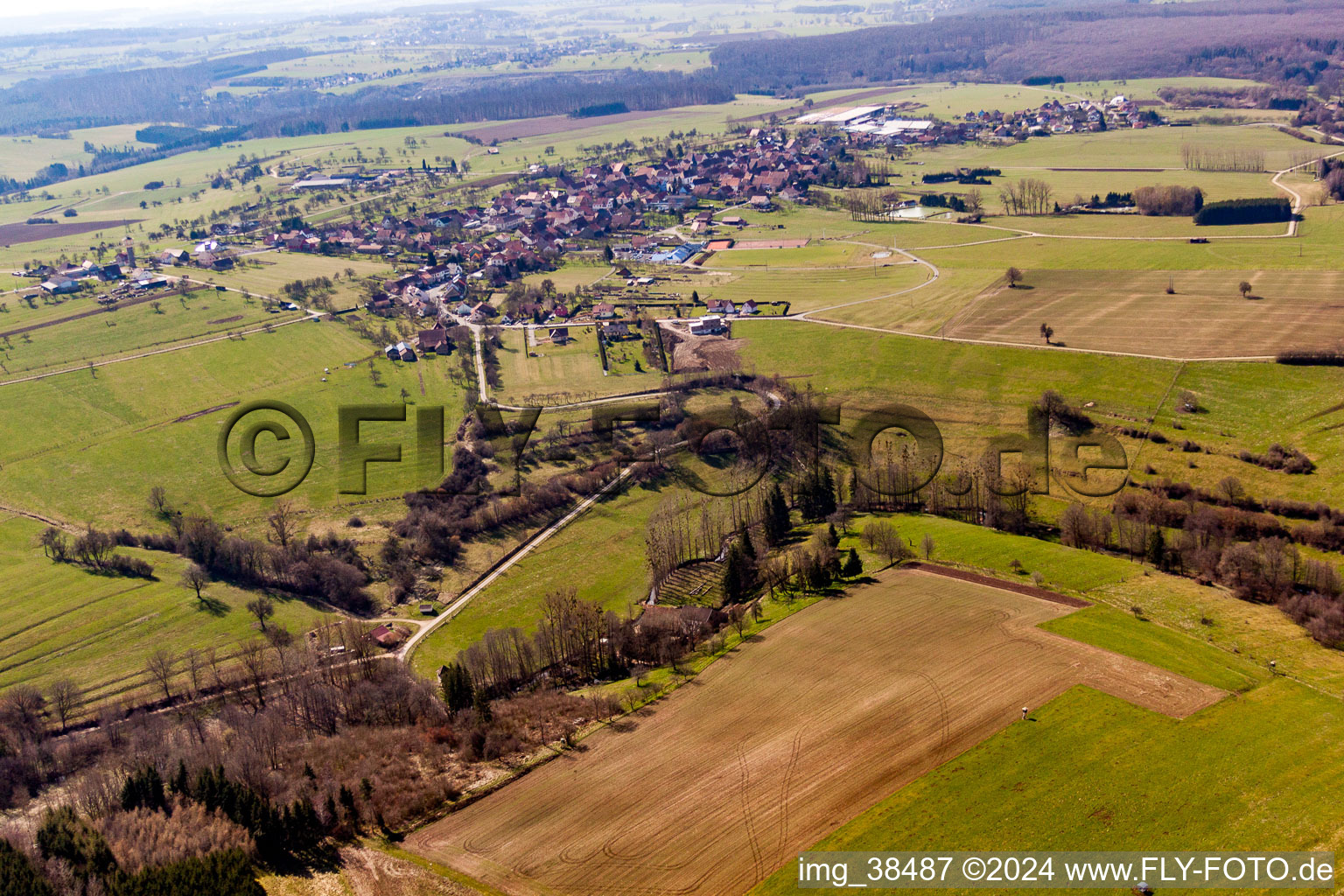 Ratzwiller dans le département Bas Rhin, France vue d'en haut