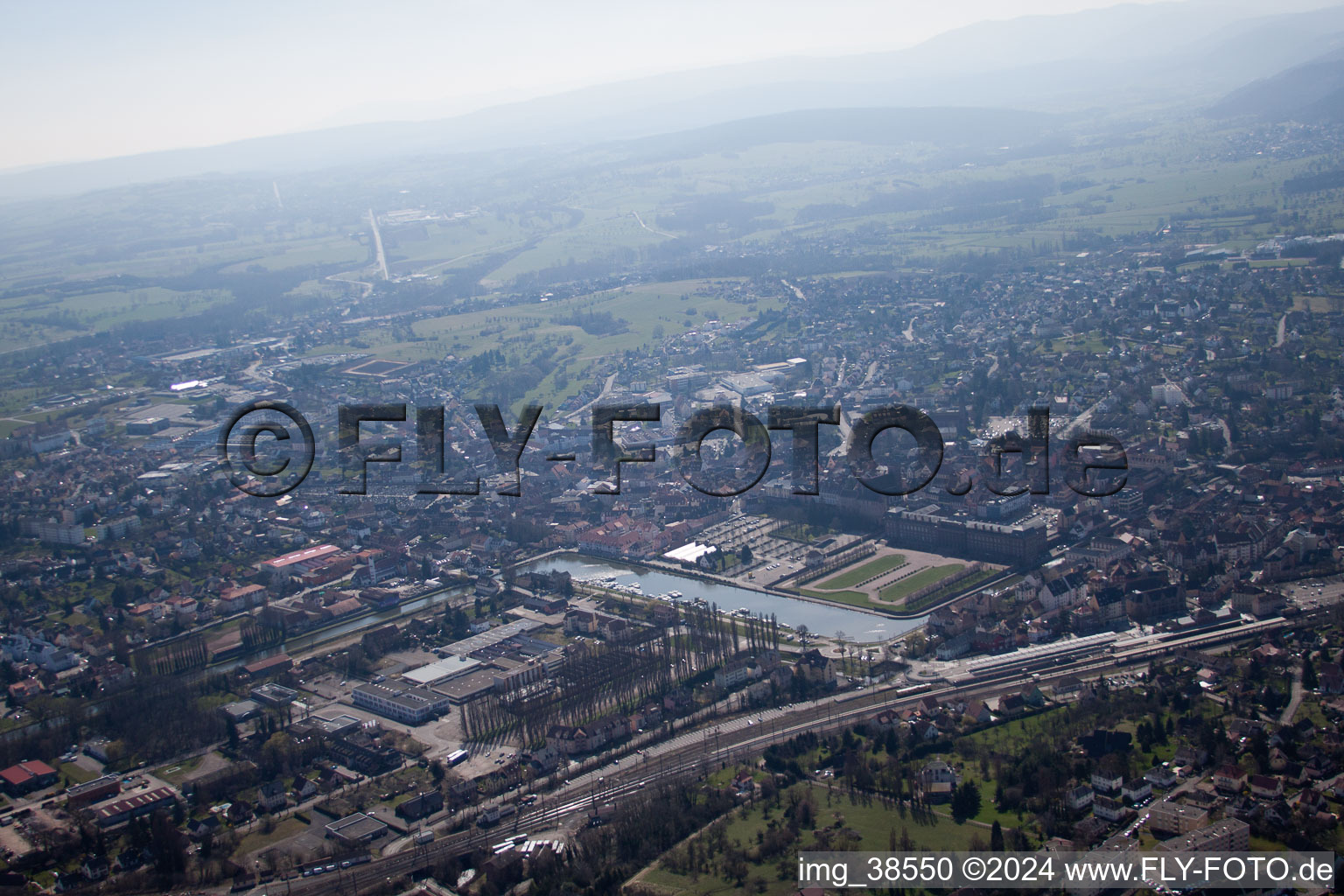 Enregistrement par drone de Saverne dans le département Bas Rhin, France