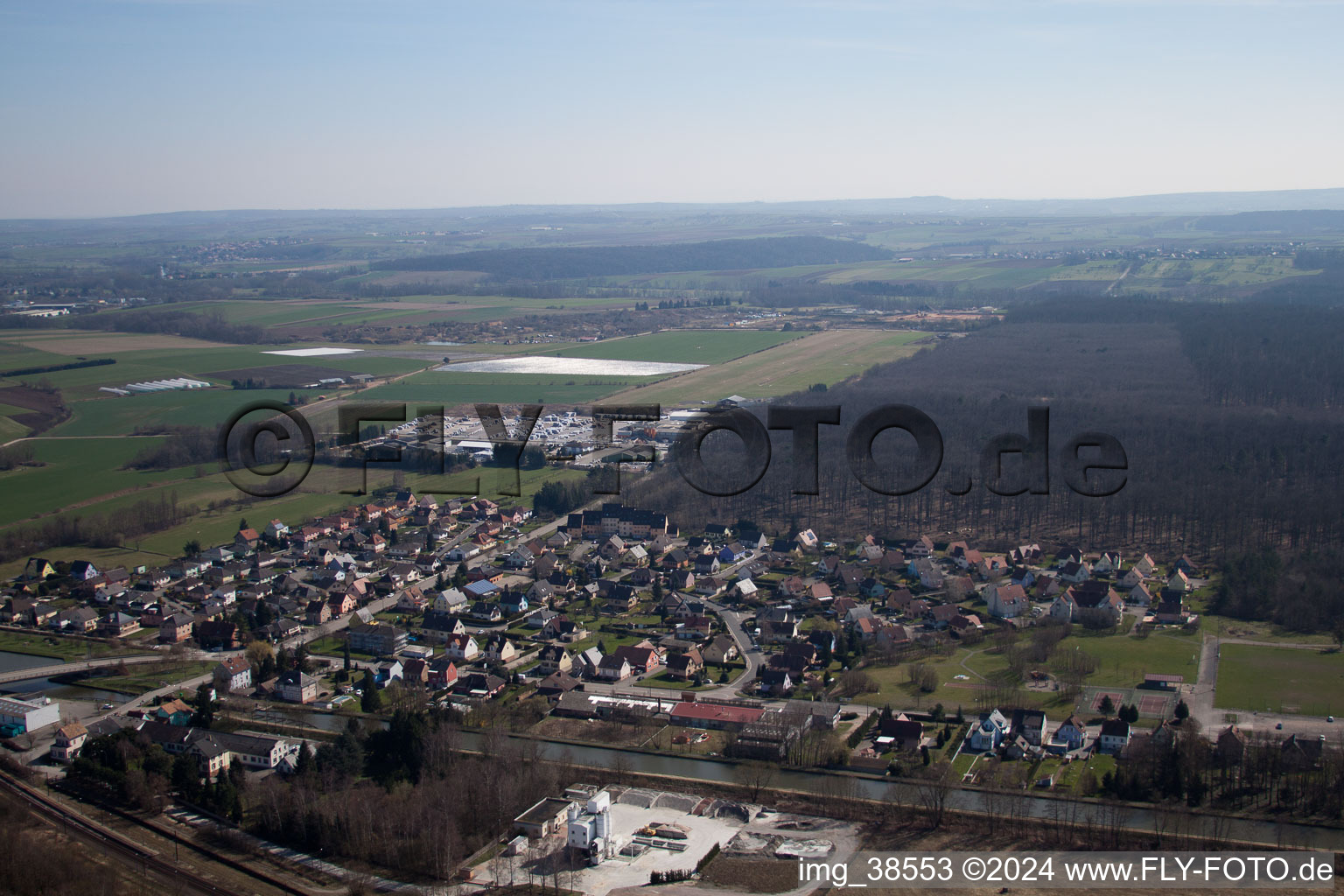 Steinbourg dans le département Bas Rhin, France hors des airs