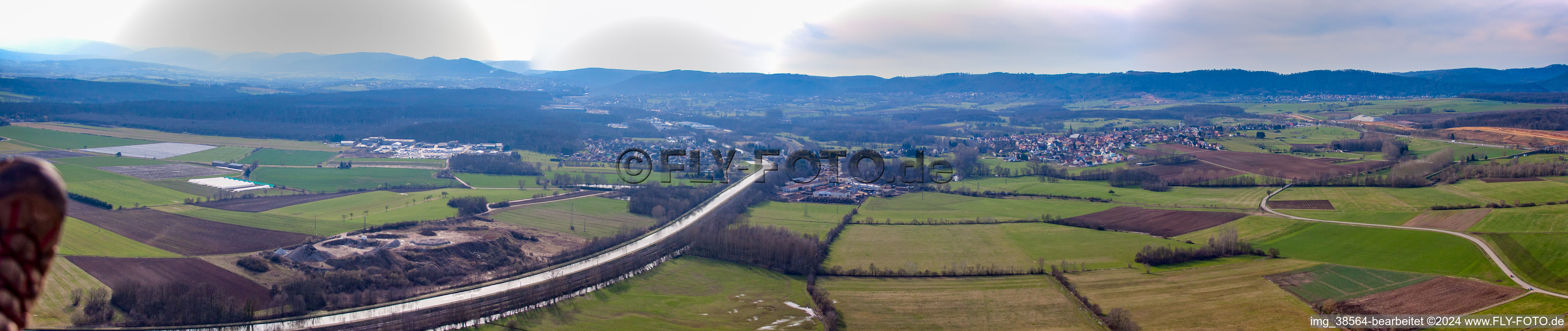 Vue aérienne de Panorama à Steinbourg dans le département Bas Rhin, France