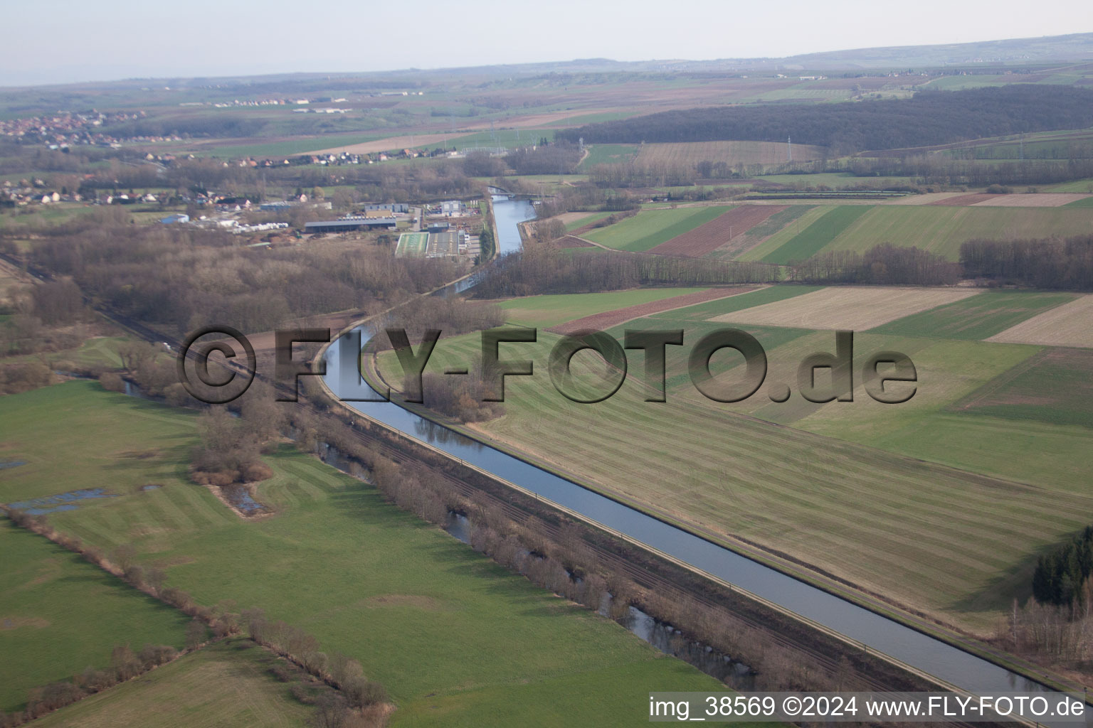 Steinbourg dans le département Bas Rhin, France vue du ciel