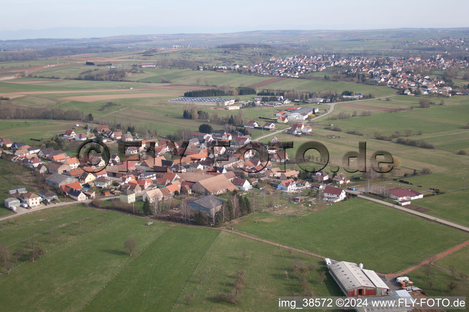 Image drone de Steinbourg dans le département Bas Rhin, France