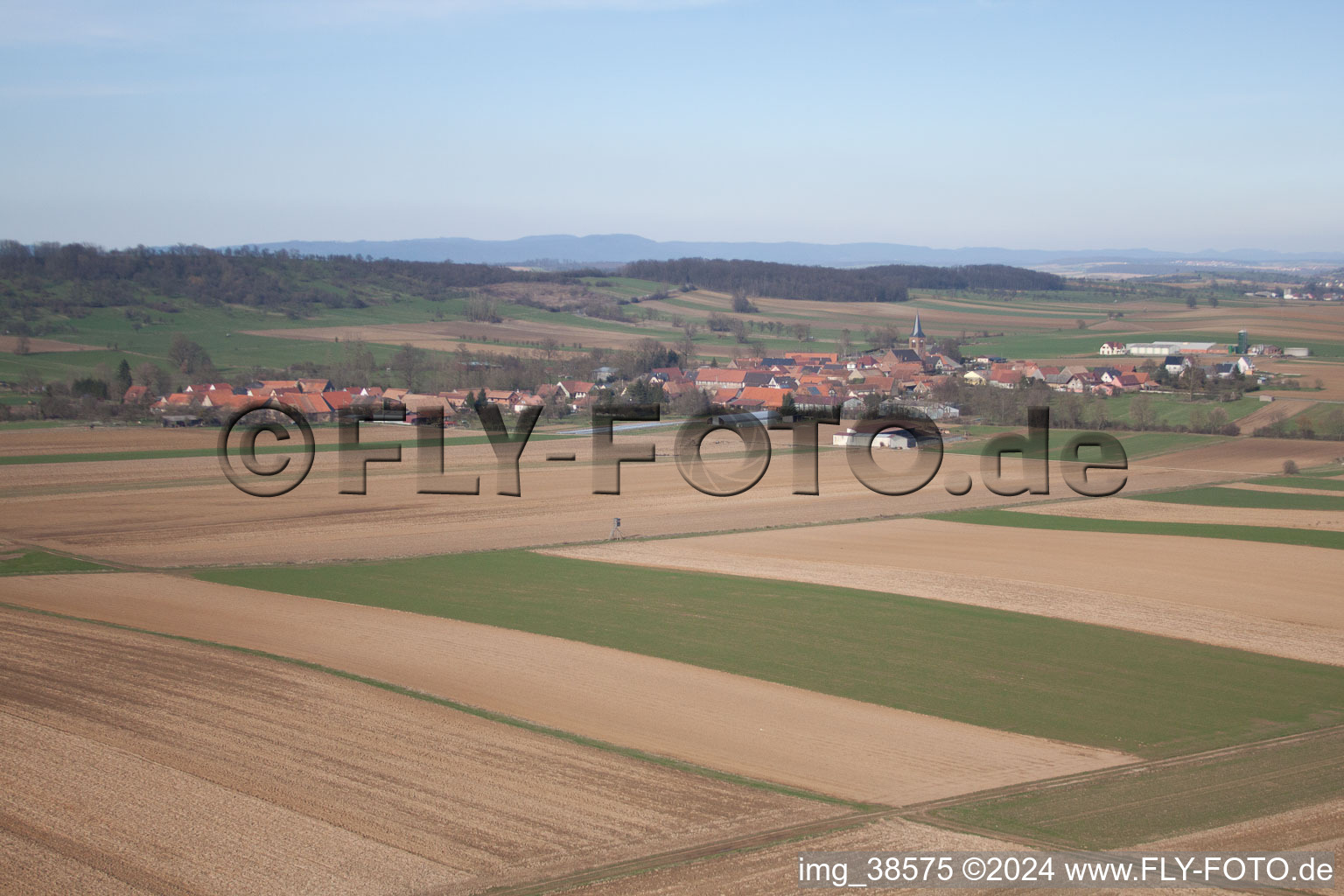 Geiswiller dans le département Bas Rhin, France d'en haut