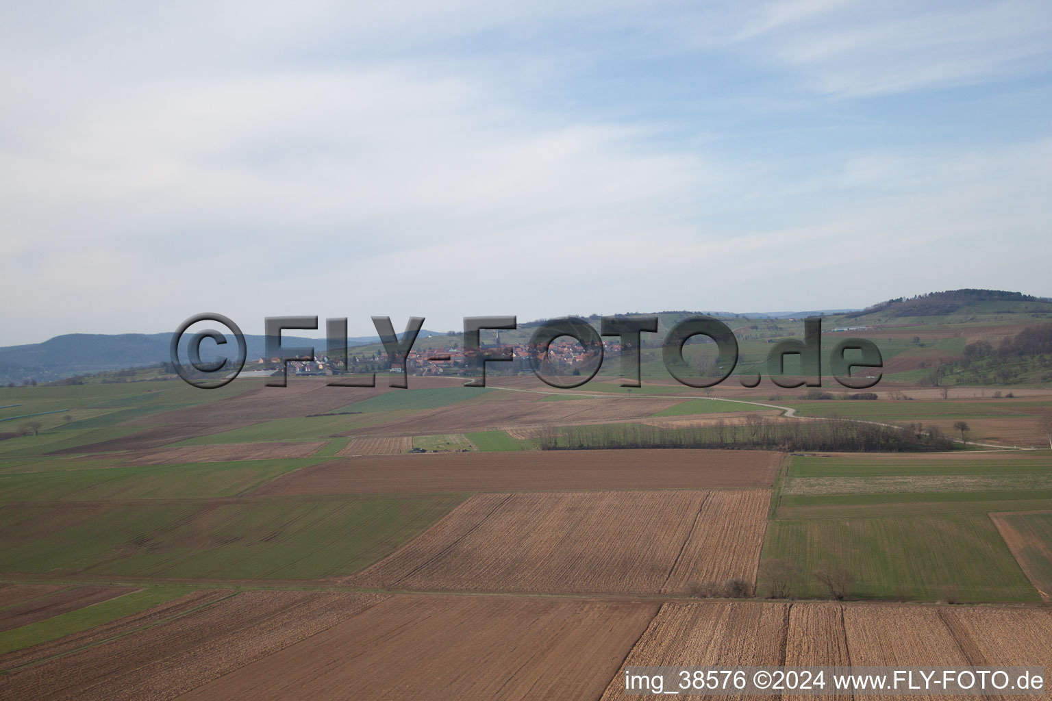 Photographie aérienne de Printzheim dans le département Bas Rhin, France