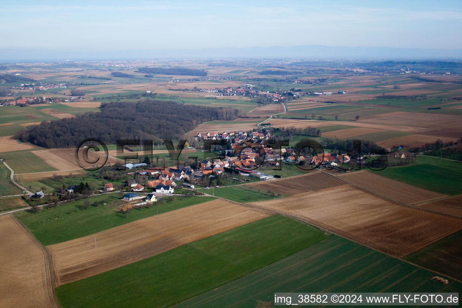 Printzheim dans le département Bas Rhin, France d'en haut