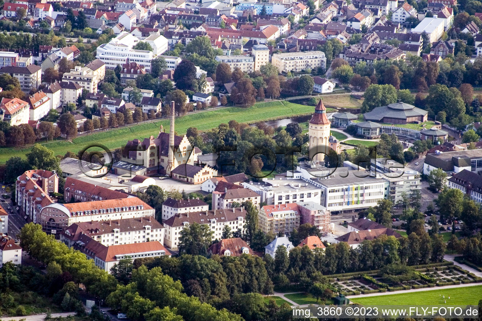 Vue aérienne de Brasserie C. Franz à Rastatt dans le département Bade-Wurtemberg, Allemagne