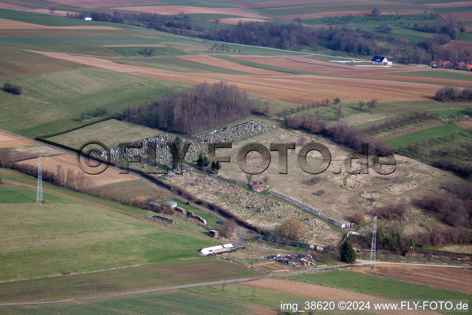 Buswiller dans le département Bas Rhin, France vue du ciel