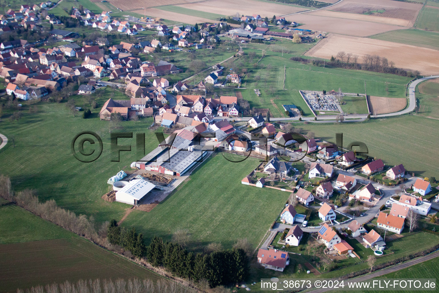 Mietesheim dans le département Bas Rhin, France vue d'en haut