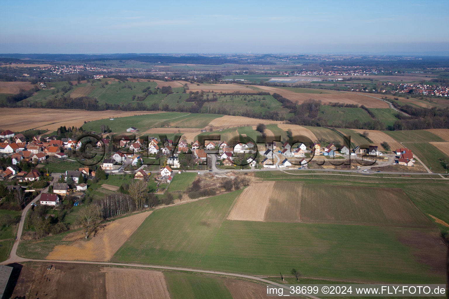 Forstheim dans le département Bas Rhin, France vue d'en haut