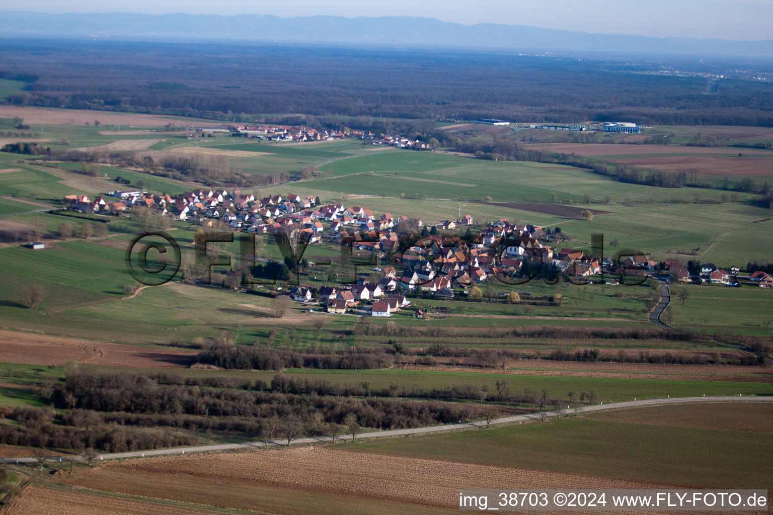 Morsbronn-les-Bains dans le département Bas Rhin, France vue d'en haut