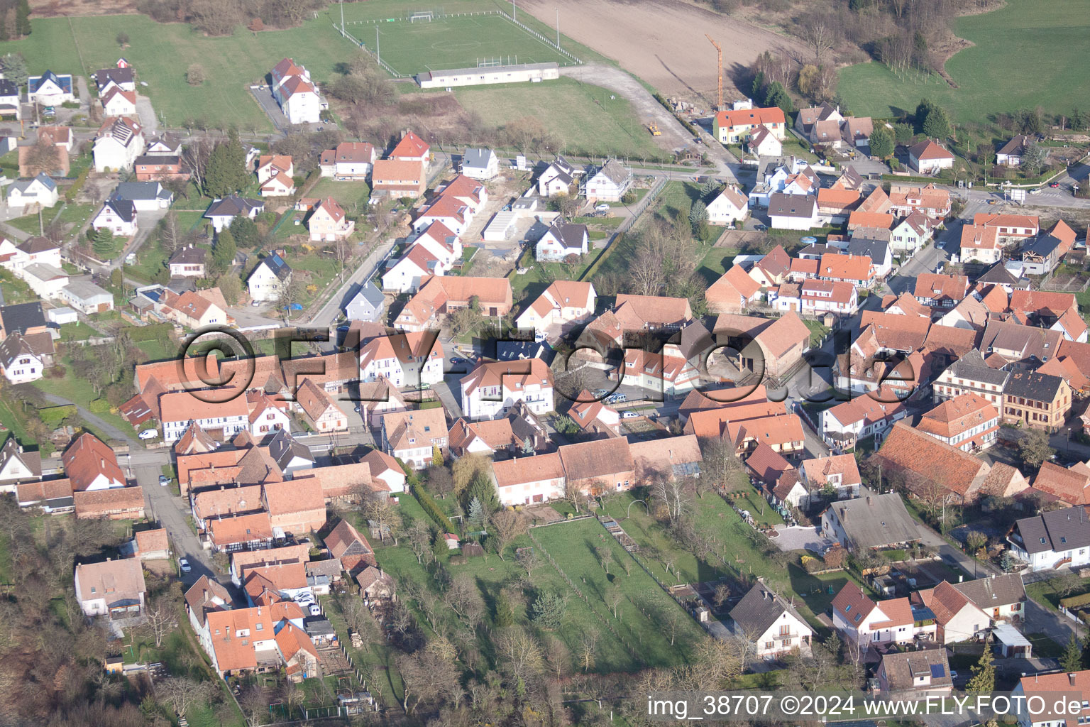 Enregistrement par drone de Morsbronn-les-Bains dans le département Bas Rhin, France