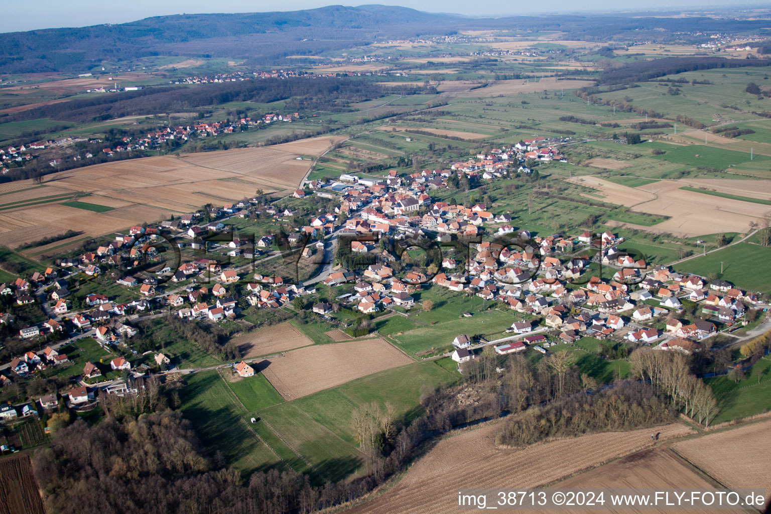 Photographie aérienne de Morsbronn-les-Bains dans le département Bas Rhin, France