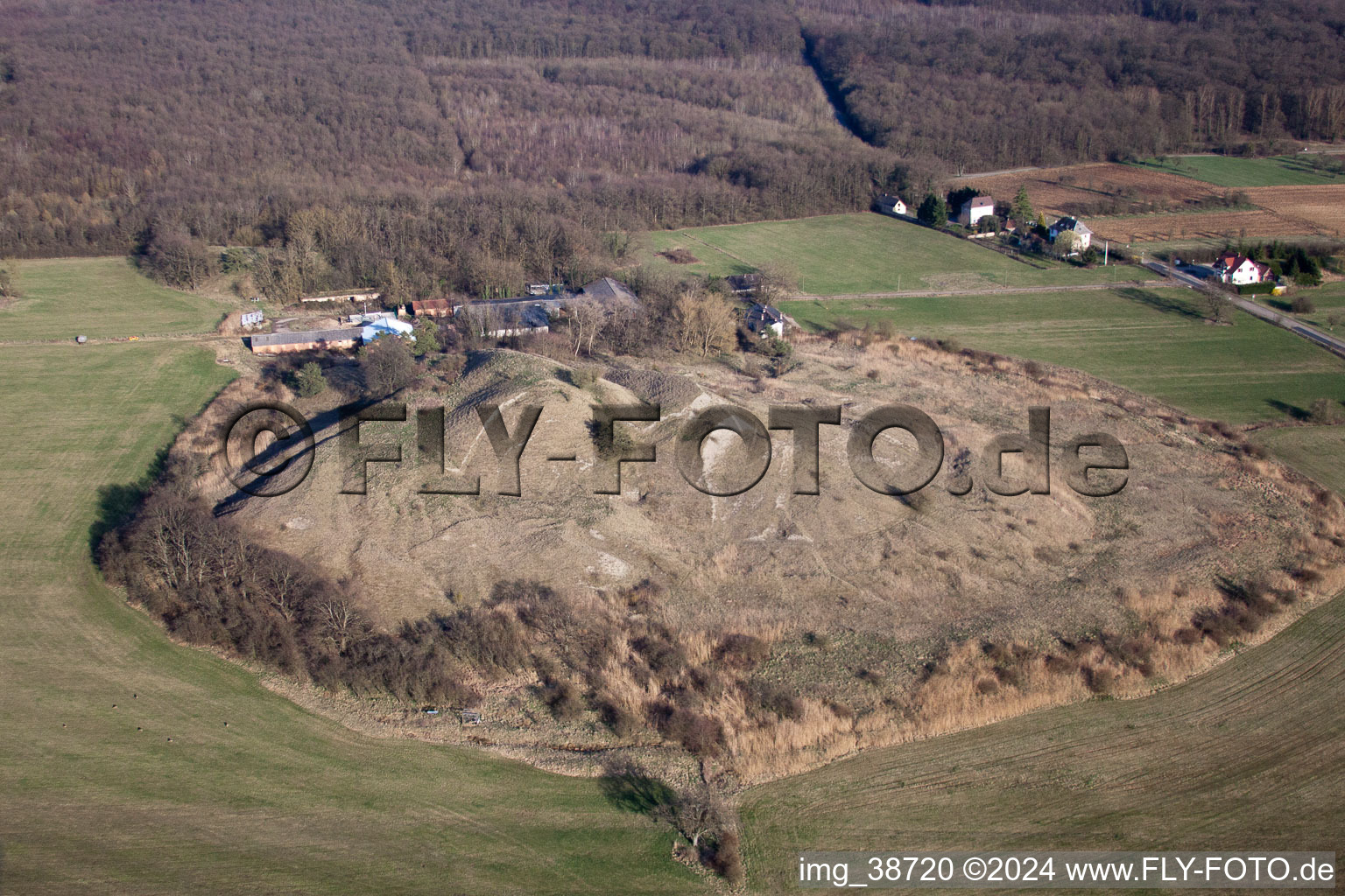 Gunstett dans le département Bas Rhin, France vue d'en haut