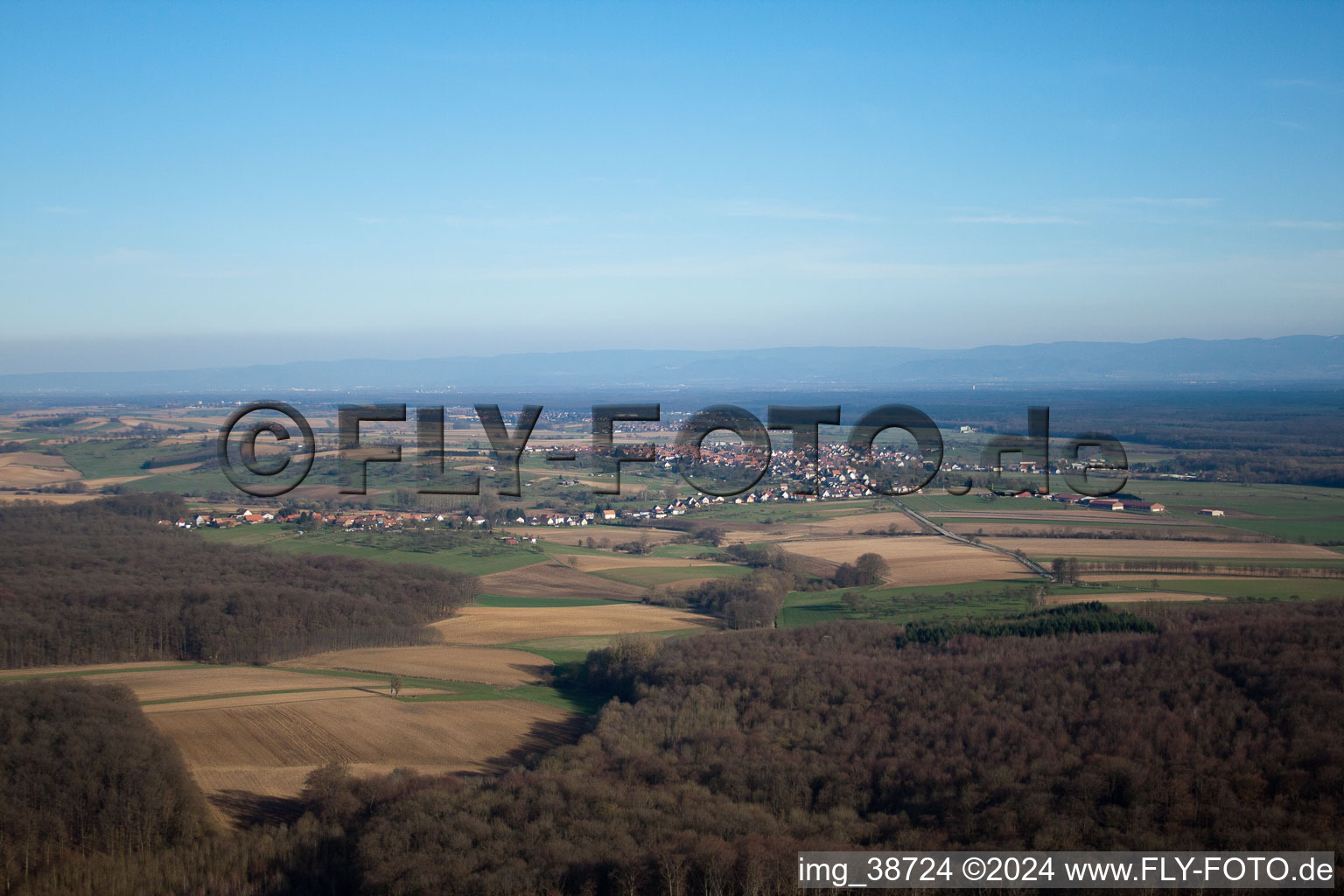 Dieffenbach-lès-Wœrth dans le département Bas Rhin, France vue d'en haut