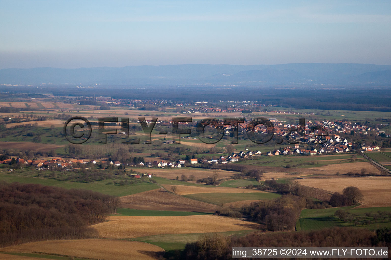 Dieffenbach-lès-Wœrth dans le département Bas Rhin, France depuis l'avion