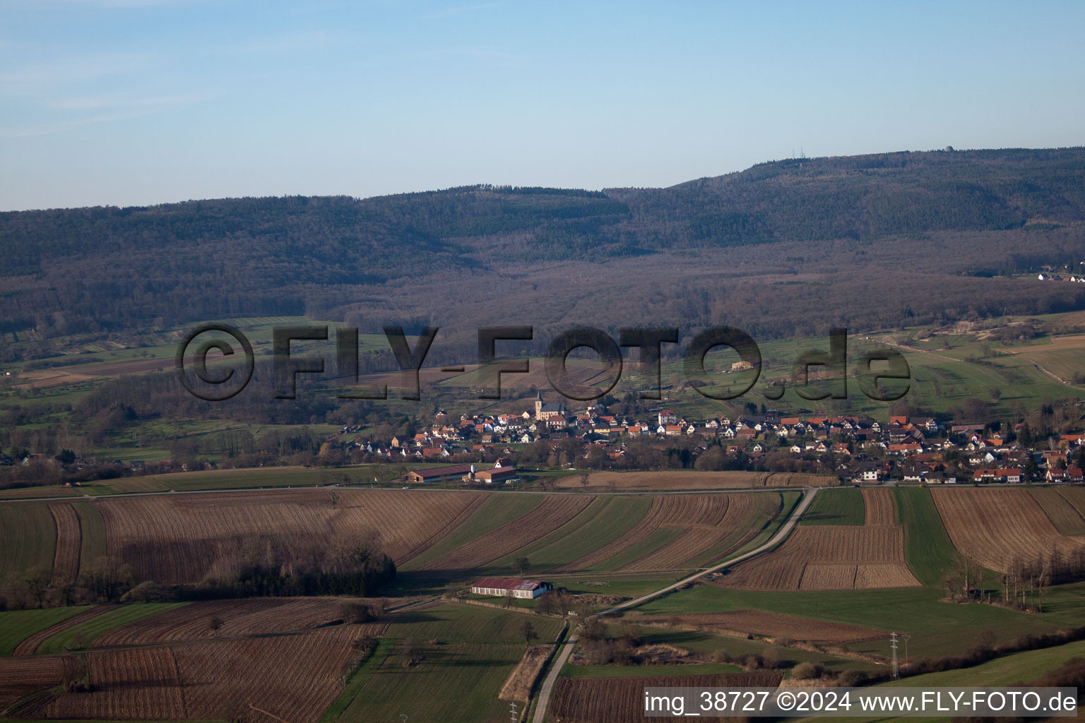 Dieffenbach-lès-Wœrth dans le département Bas Rhin, France vue du ciel