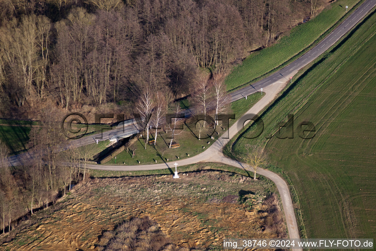 Photographie aérienne de Retschwiller dans le département Bas Rhin, France