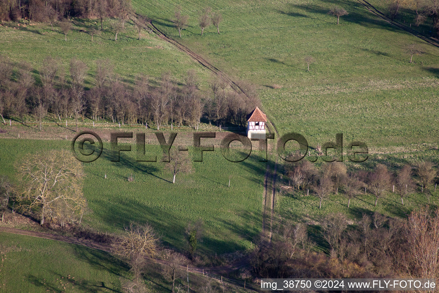 Retschwiller dans le département Bas Rhin, France d'en haut