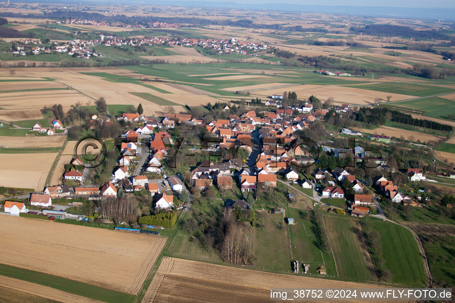 Retschwiller dans le département Bas Rhin, France hors des airs