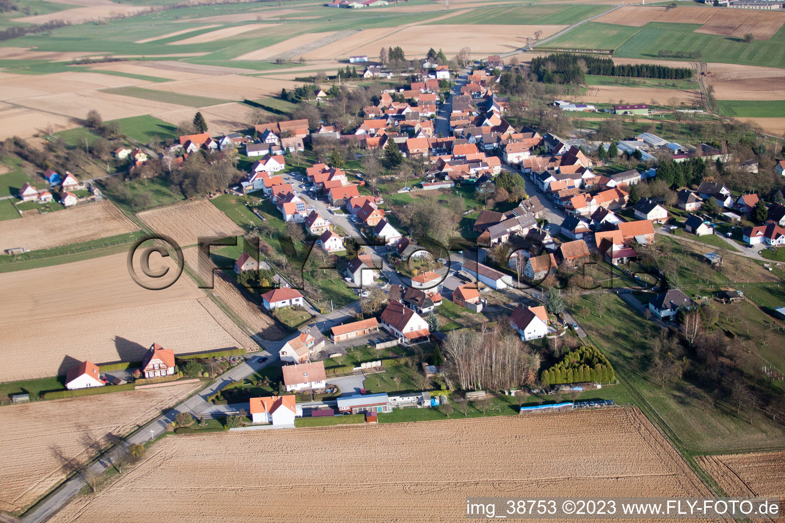 Retschwiller dans le département Bas Rhin, France vue d'en haut