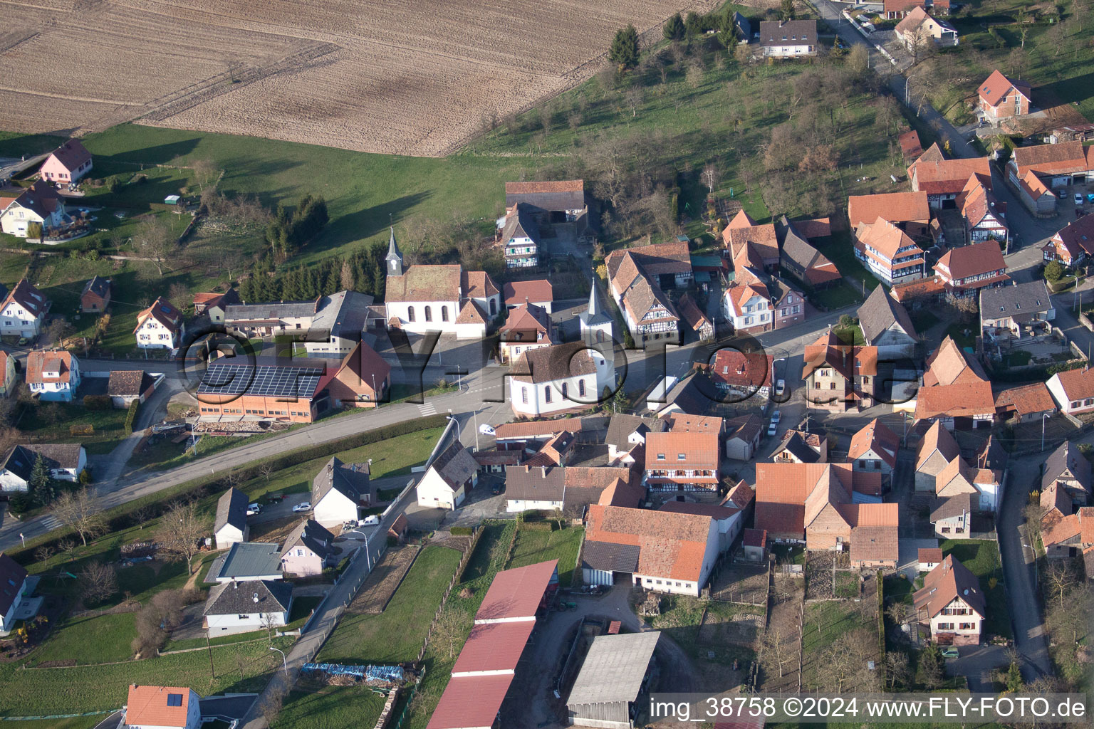 Keffenach dans le département Bas Rhin, France vue d'en haut