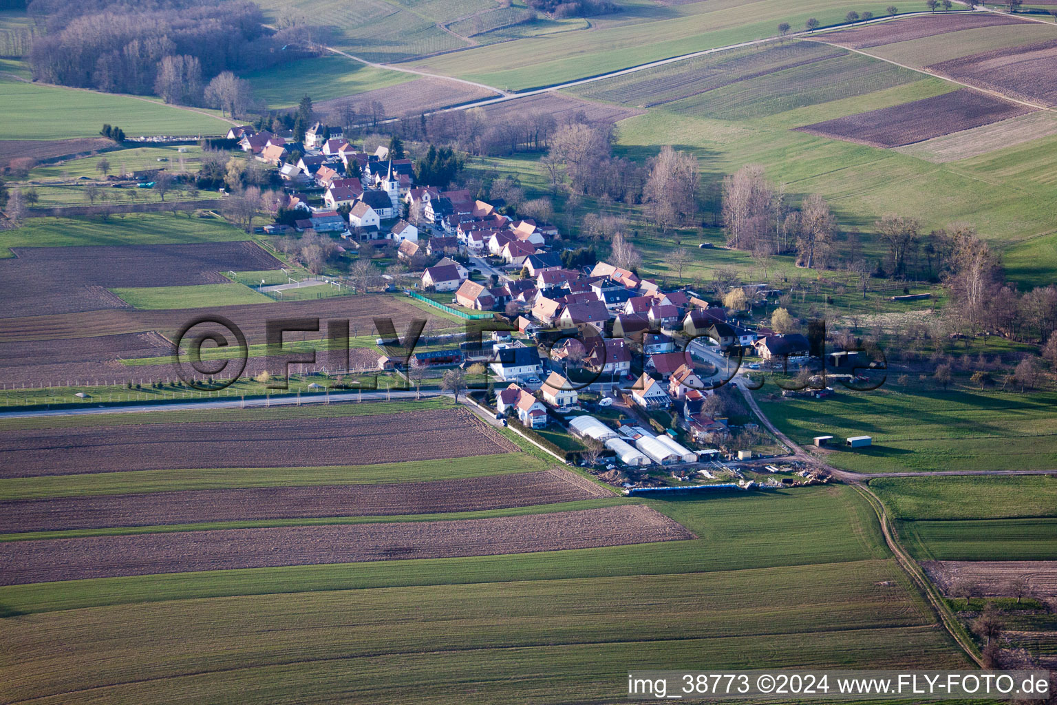 Bremmelbach dans le département Bas Rhin, France vue du ciel