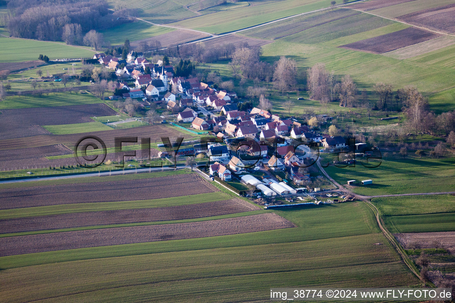 Enregistrement par drone de Bremmelbach dans le département Bas Rhin, France