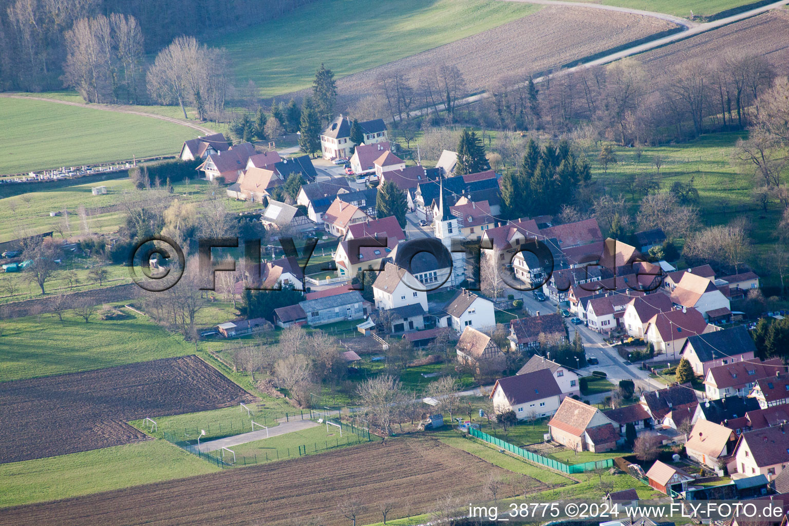 Image drone de Bremmelbach dans le département Bas Rhin, France