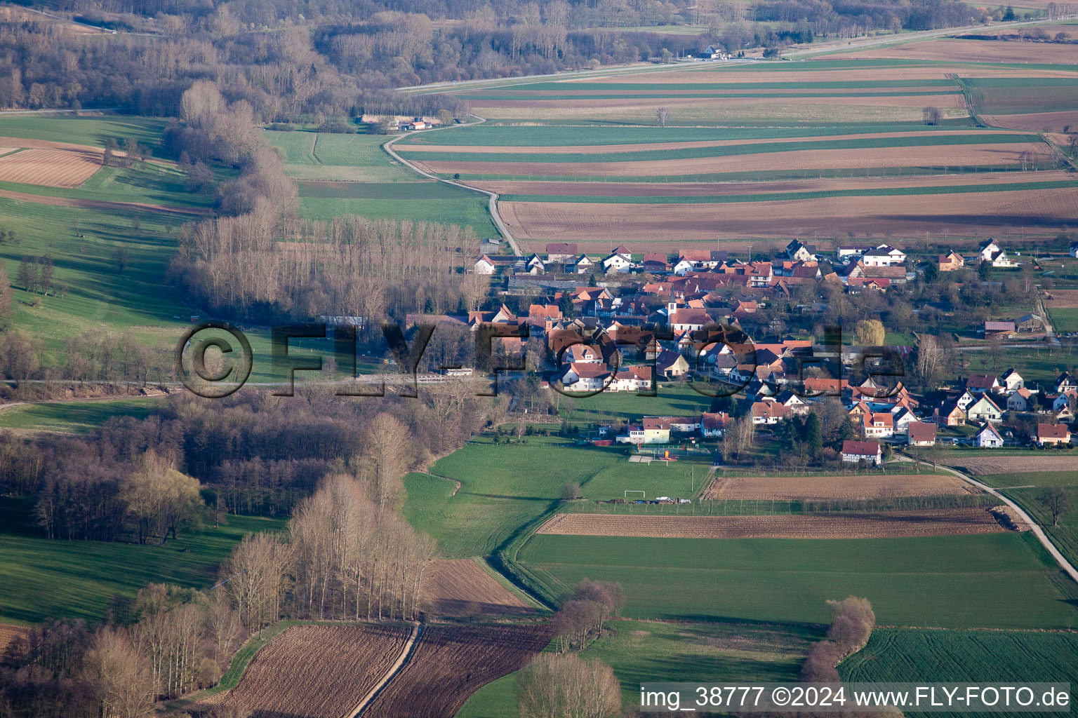 Bremmelbach dans le département Bas Rhin, France d'un drone