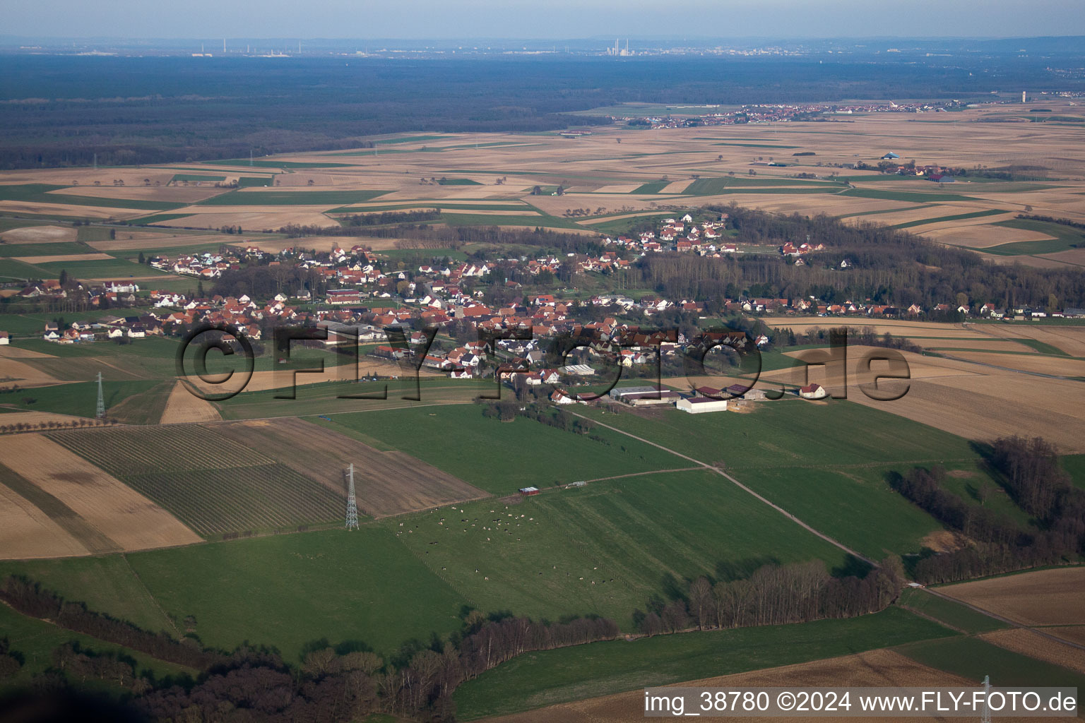 Photographie aérienne de Bremmelbach dans le département Bas Rhin, France