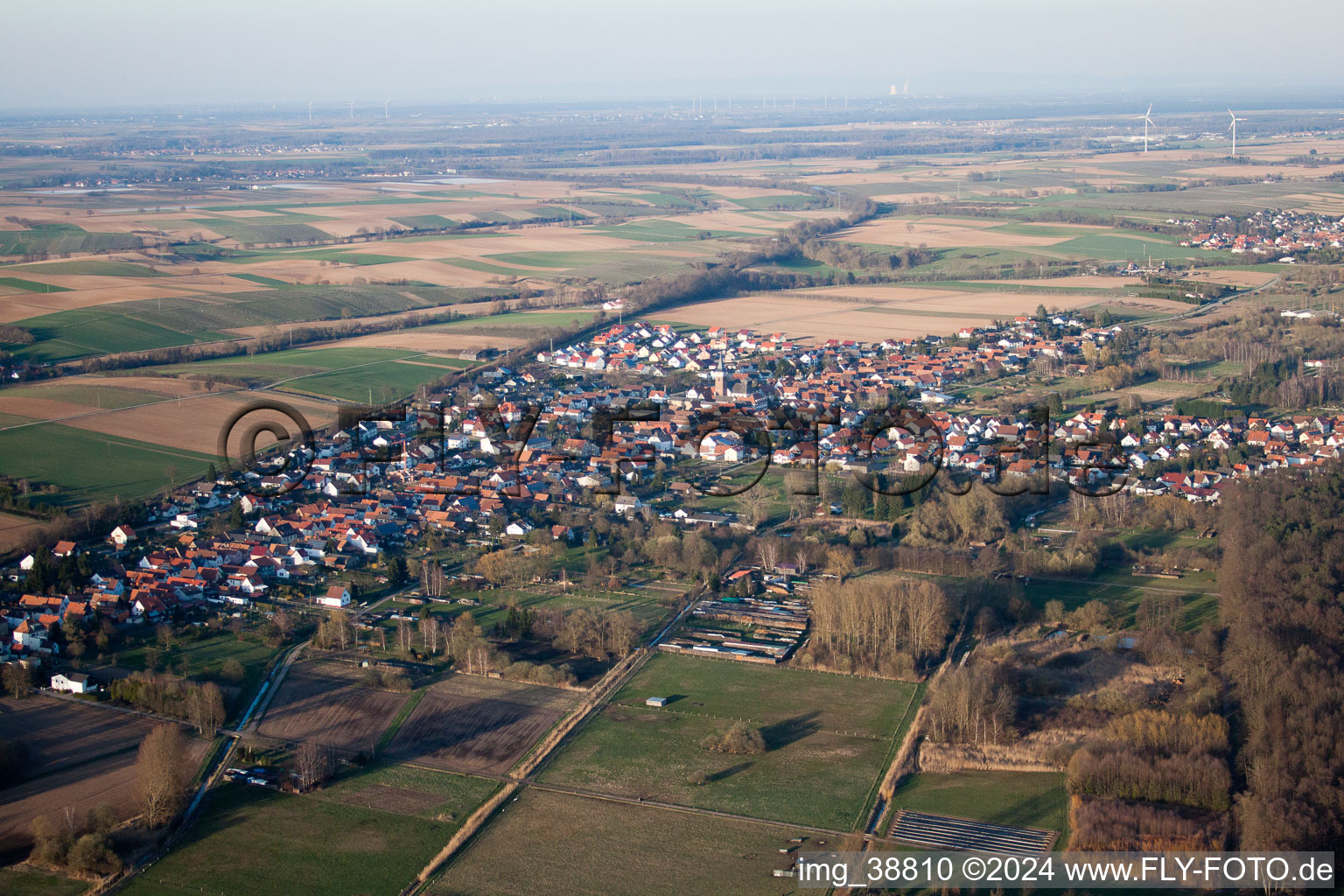 Enregistrement par drone de Quartier Schaidt in Wörth am Rhein dans le département Rhénanie-Palatinat, Allemagne