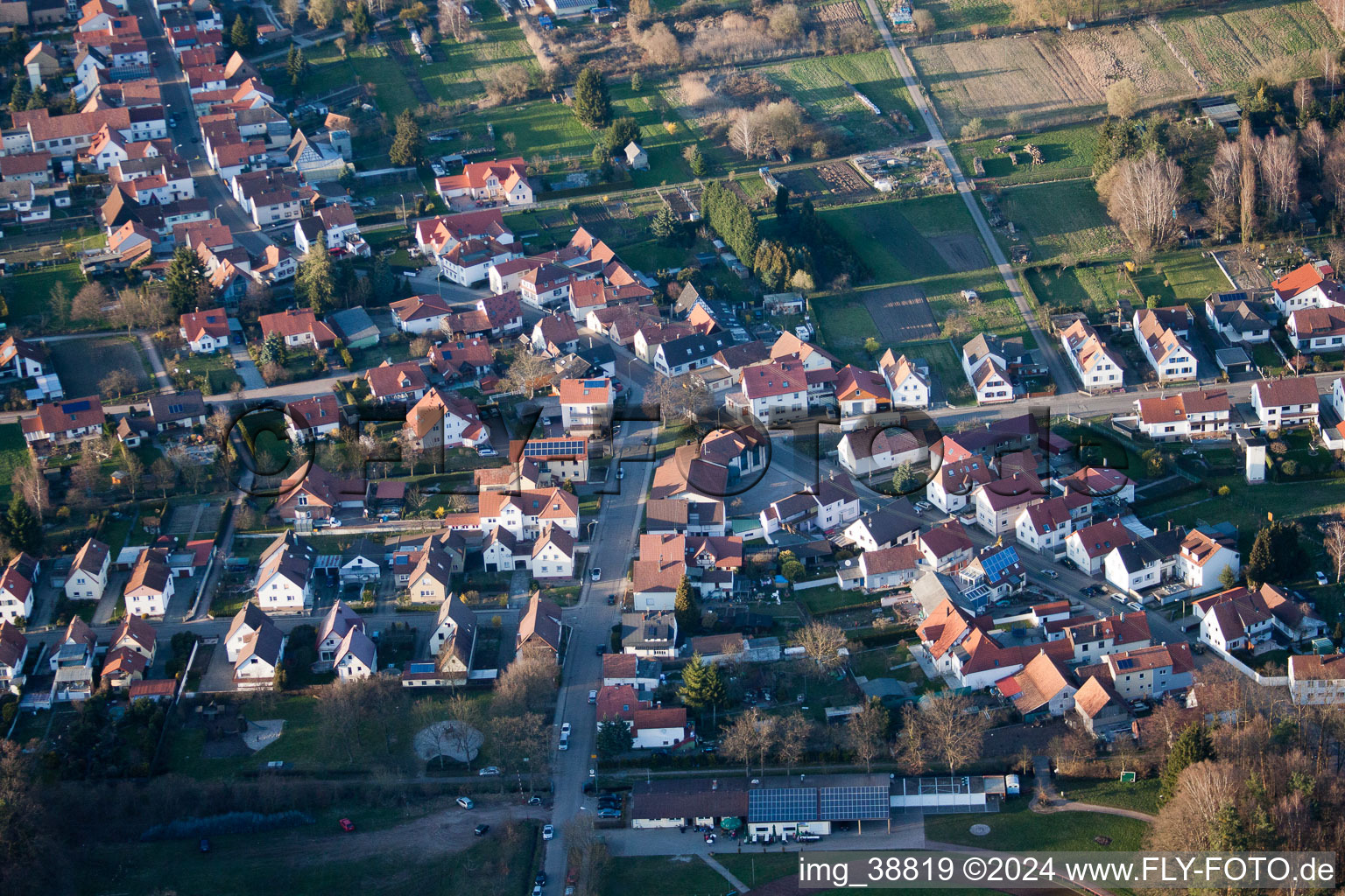 Photographie aérienne de Quartier Schaidt in Wörth am Rhein dans le département Rhénanie-Palatinat, Allemagne