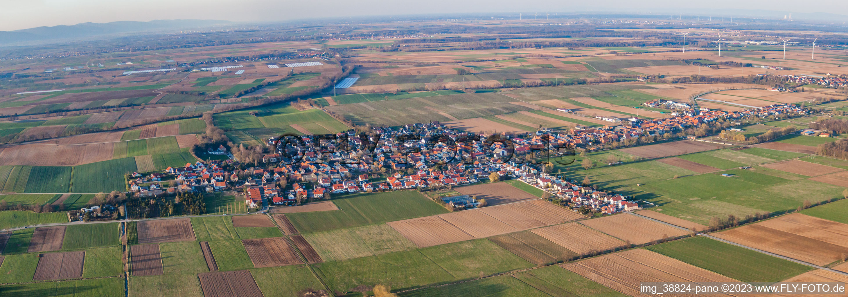 Photographie aérienne de Panorama à Freckenfeld dans le département Rhénanie-Palatinat, Allemagne