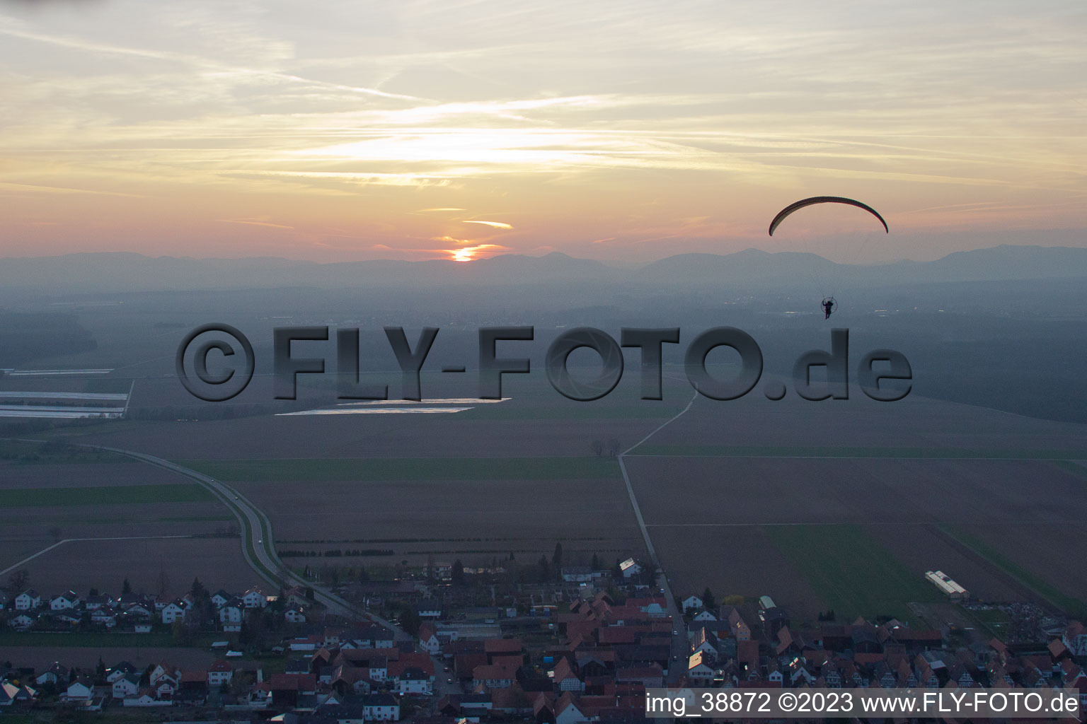 Quartier Hayna in Herxheim bei Landau dans le département Rhénanie-Palatinat, Allemagne depuis l'avion