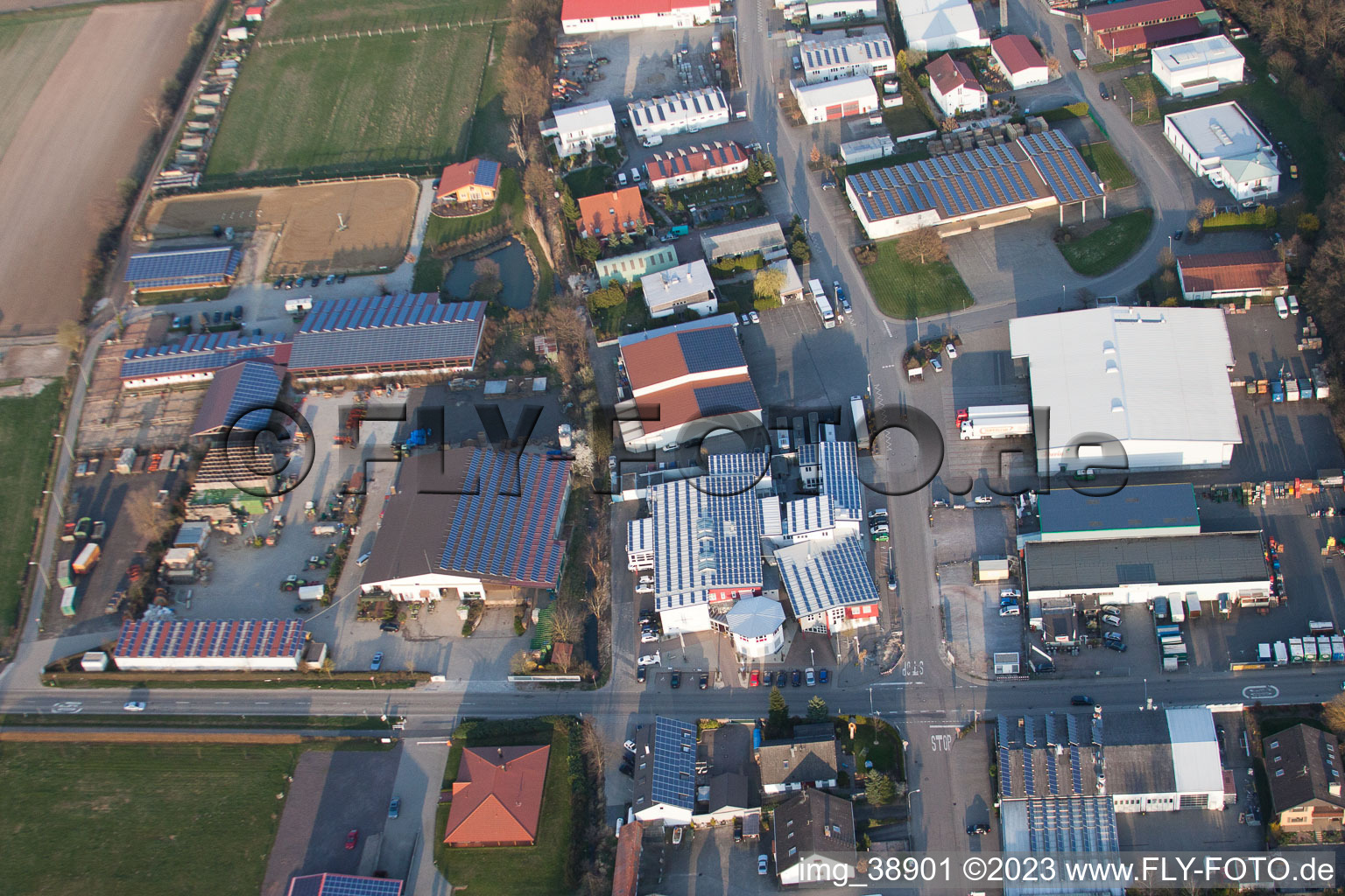 Quartier Herxheim in Herxheim bei Landau dans le département Rhénanie-Palatinat, Allemagne d'en haut