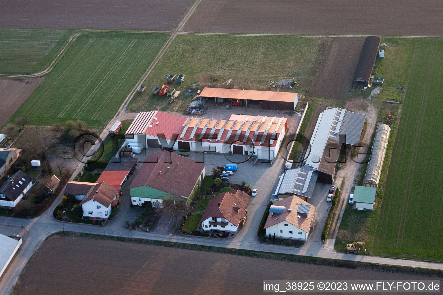 Quartier Herxheim in Herxheim bei Landau dans le département Rhénanie-Palatinat, Allemagne depuis l'avion