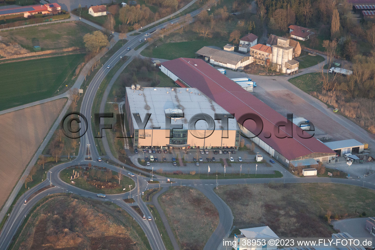 Quartier Herxheim in Herxheim bei Landau/Pfalz dans le département Rhénanie-Palatinat, Allemagne vue d'en haut