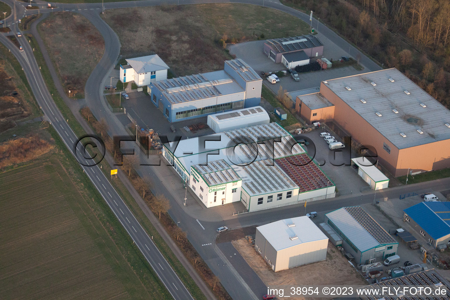 Quartier Herxheim in Herxheim bei Landau dans le département Rhénanie-Palatinat, Allemagne depuis l'avion