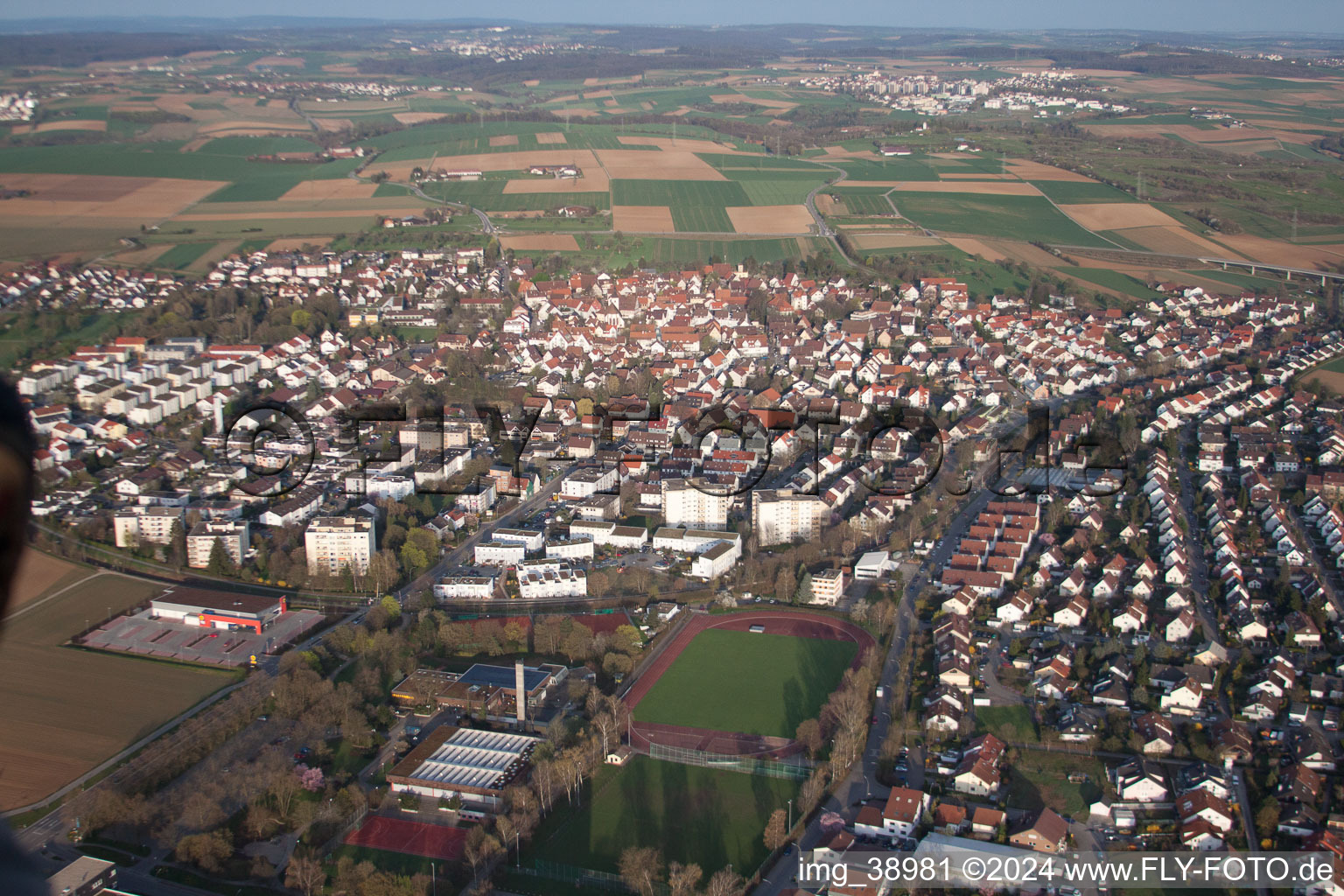 Photographie aérienne de Quartier Münchingen in Korntal-Münchingen dans le département Bade-Wurtemberg, Allemagne