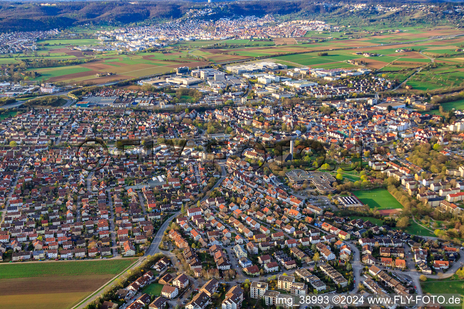 Vue aérienne de Glemsaue à Ditzingen dans le département Bade-Wurtemberg, Allemagne