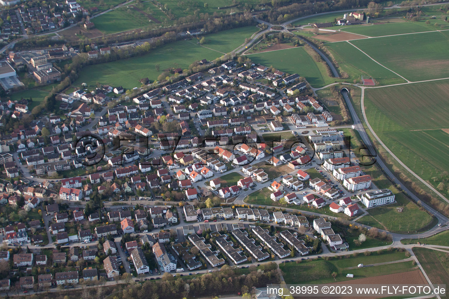 Vue aérienne de Glems à Ditzingen dans le département Bade-Wurtemberg, Allemagne