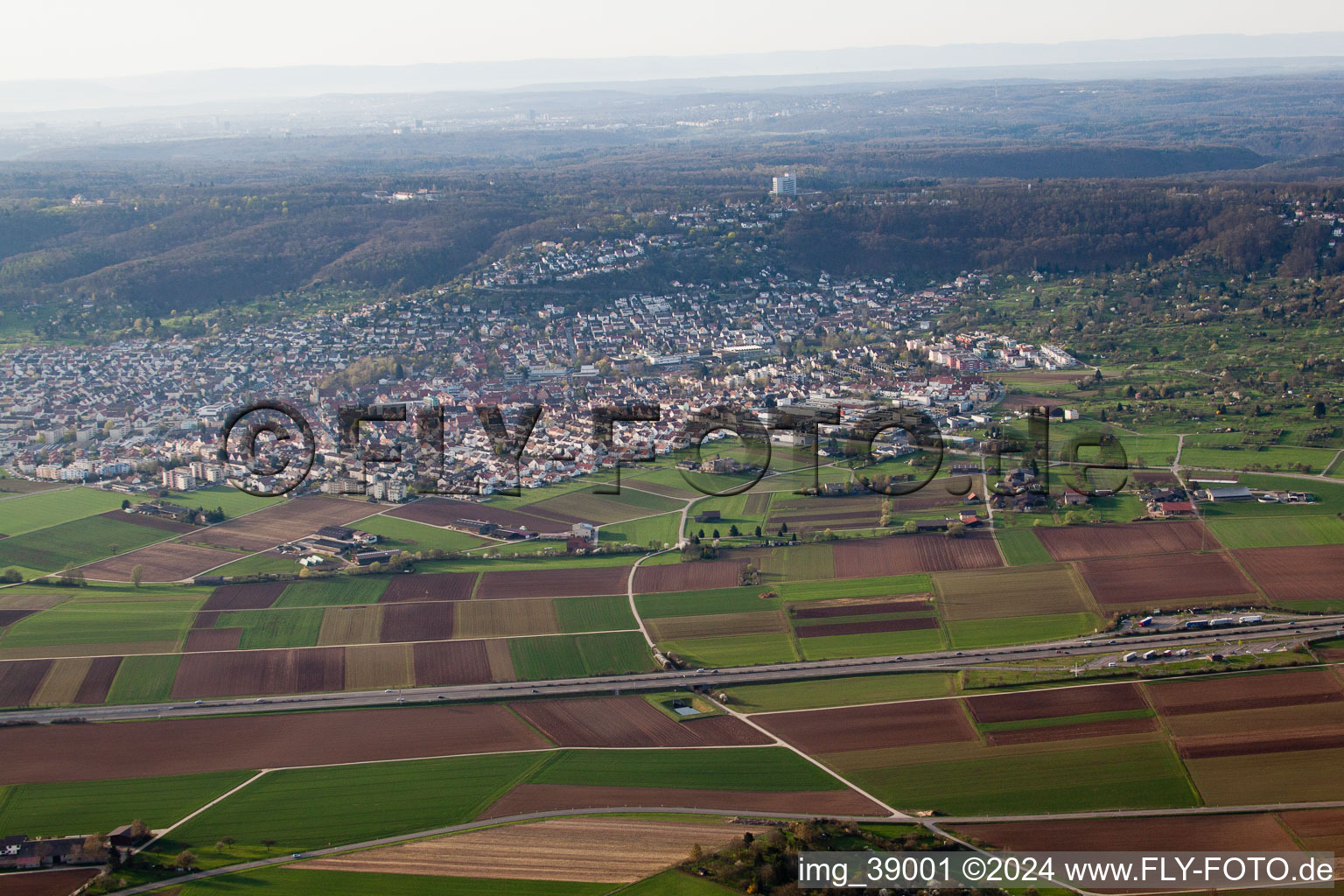 Vue aérienne de Gerlingen dans le département Bade-Wurtemberg, Allemagne