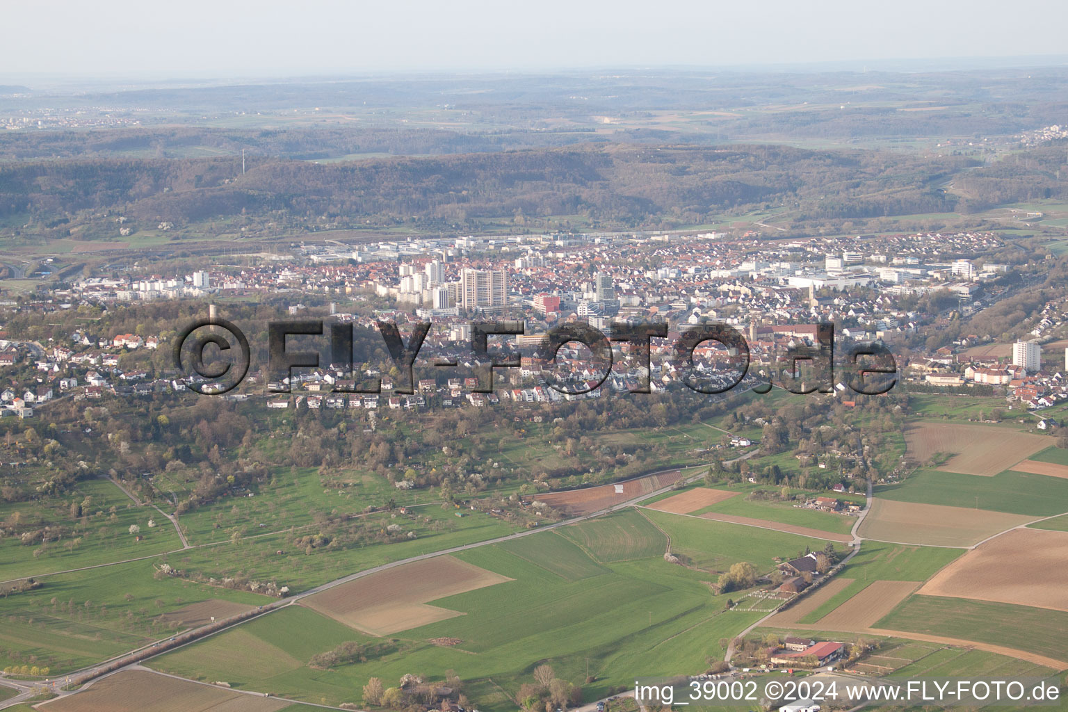 Leonberg dans le département Bade-Wurtemberg, Allemagne d'en haut