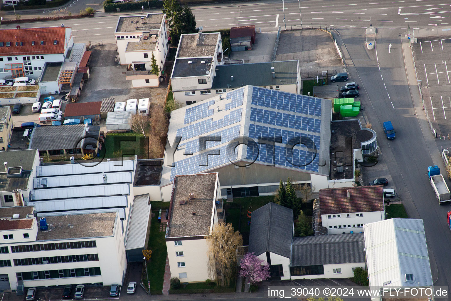 Vue aérienne de METDRA Metall- und Drahtwarenfabrik GmbH, Dieselstr à le quartier Eltingen in Leonberg dans le département Bade-Wurtemberg, Allemagne