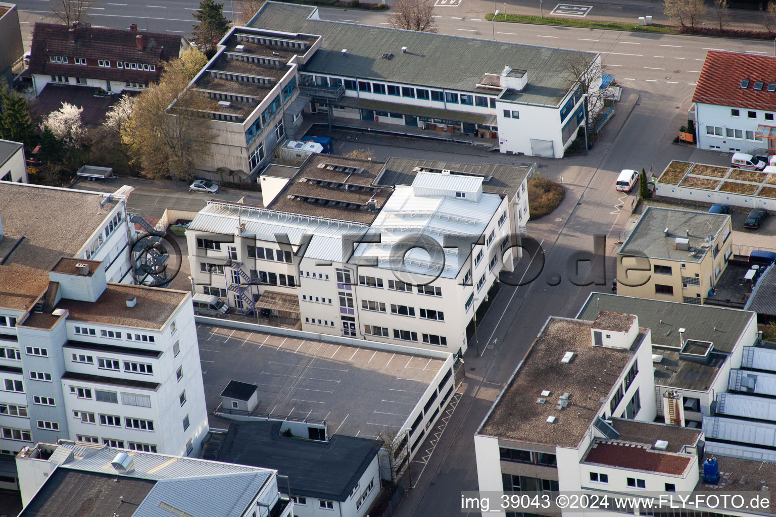 Vue aérienne de Entreprise Jilg, Dieselstr à le quartier Eltingen in Leonberg dans le département Bade-Wurtemberg, Allemagne